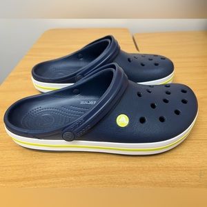 Crocs Crocband™ Clogs Navy Women’s size 11 Men’s 9 EUC